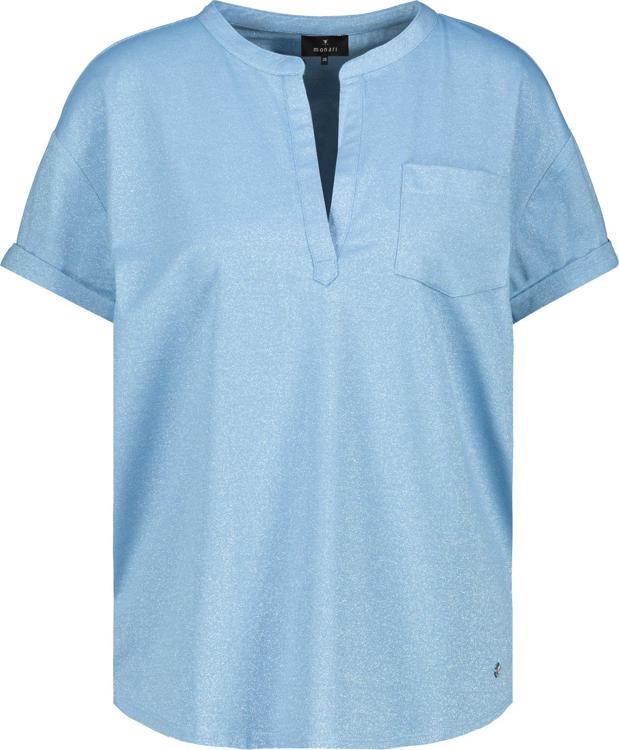 Camiseta MONARI azul con hilo de lurex