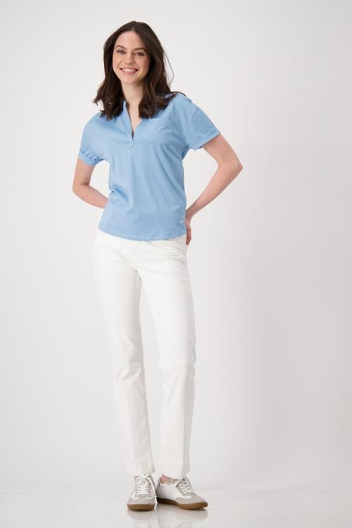Camiseta MONARI azul con hilo de lurex