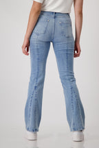 Pantalón MONARI denim con pedrería