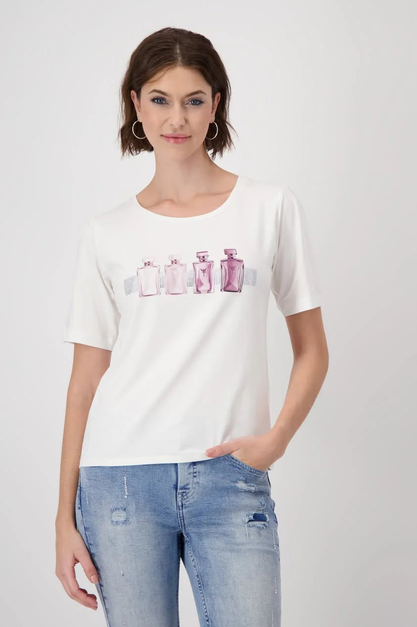 Camiseta MONARI estampado botellas