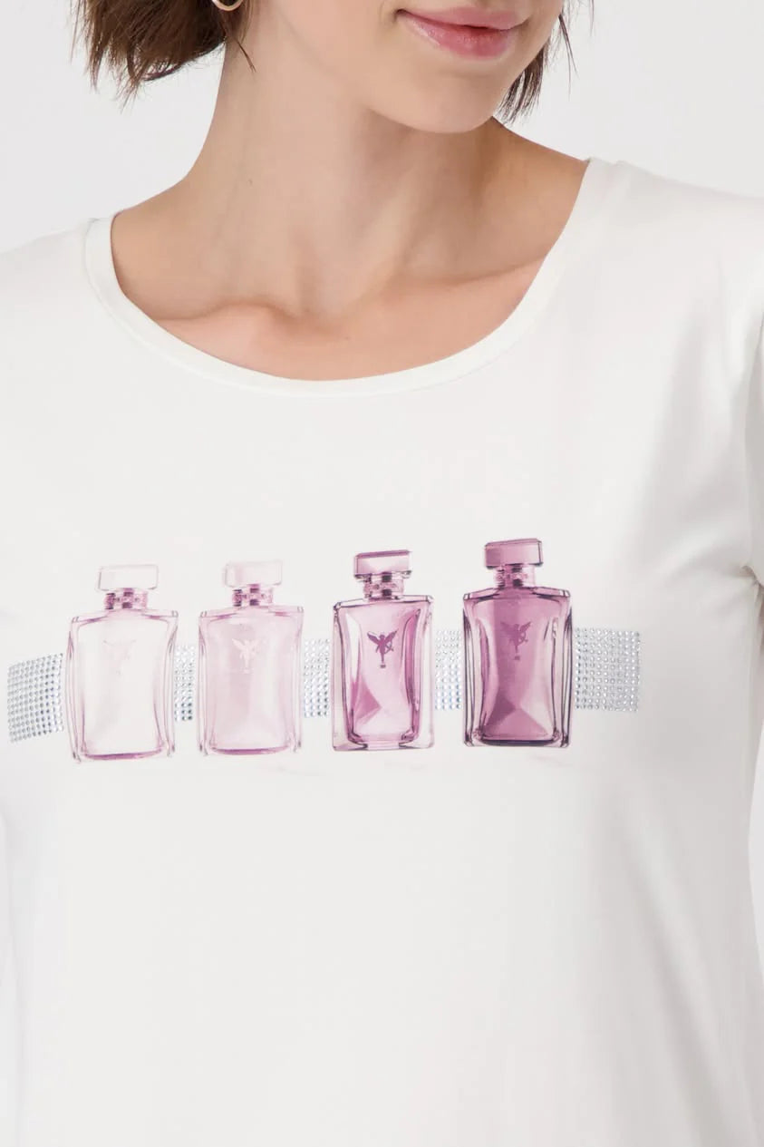 Camiseta MONARI estampado botellas