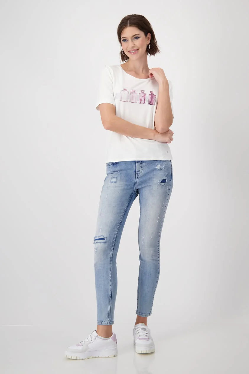 Camiseta MONARI estampado botellas