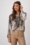 Blusa MONARI estampado leopardo