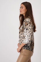 Blusa MONARI estampado leopardo
