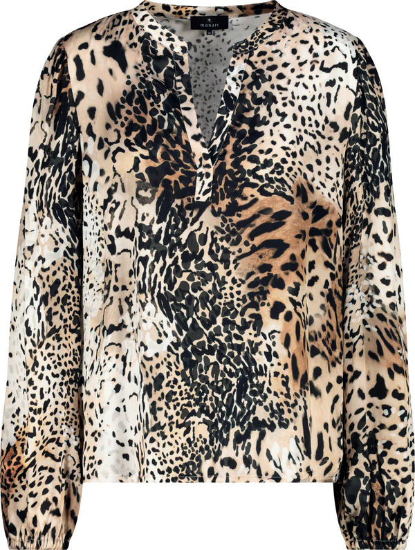 Blusa MONARI estampado leopardo