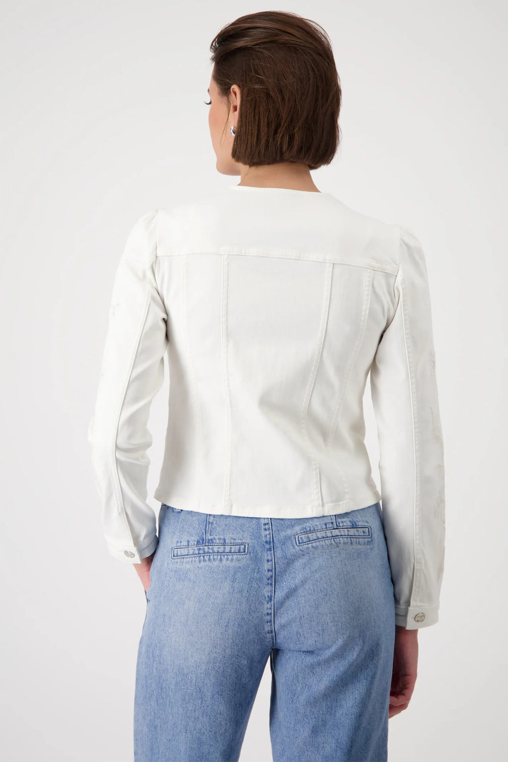 Cazadora MONARI denim color blanco