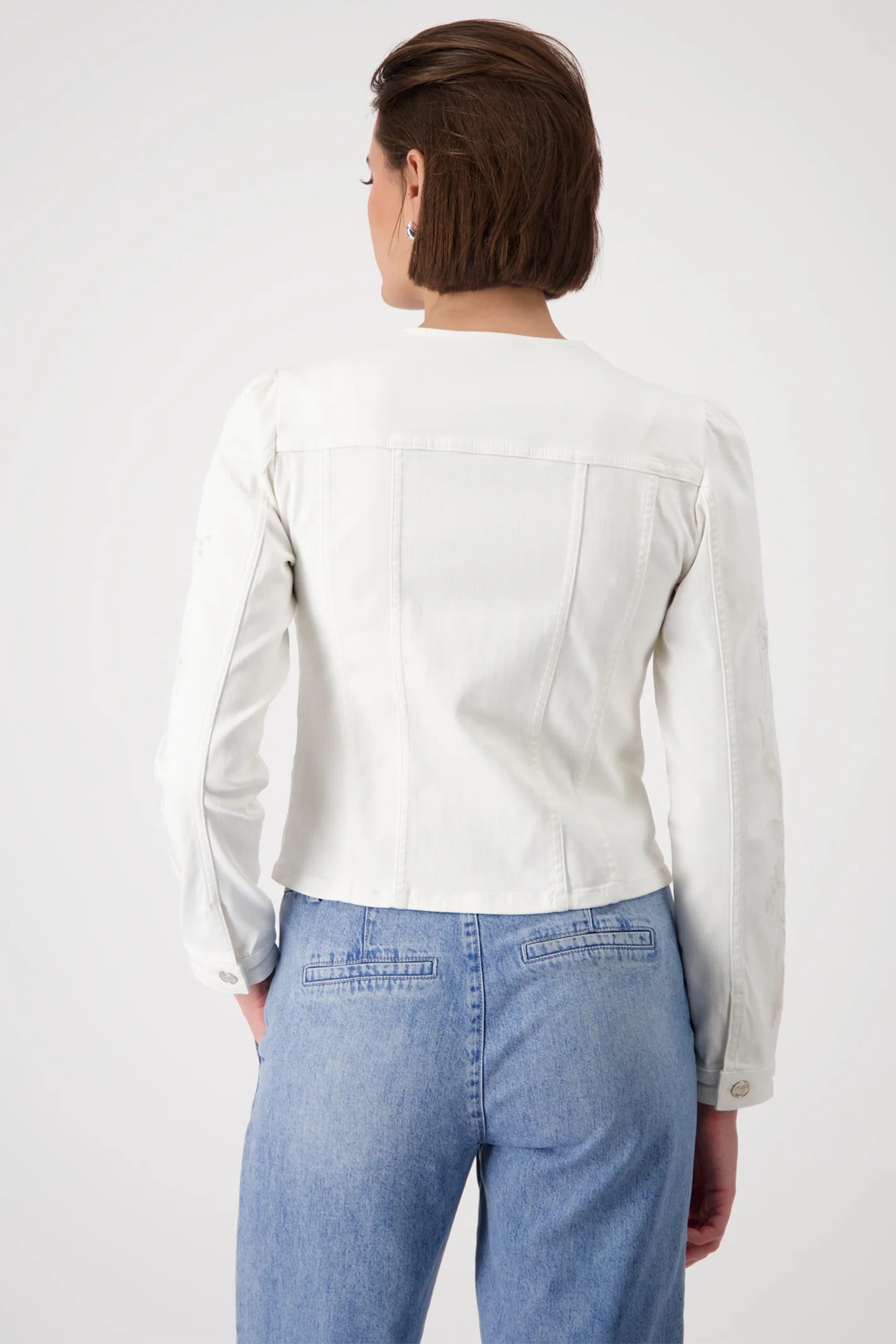 Cazadora MONARI denim color blanco