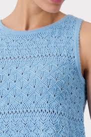 Top MONARI de punto color azul