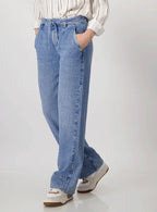 Pantalón MONARI de lyocell azul