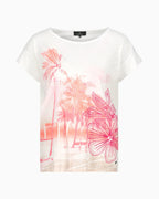 Camiseta MONARI con estampado de palmeras
