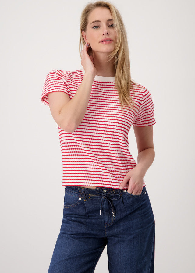 Camiseta MONARI rayas rojas