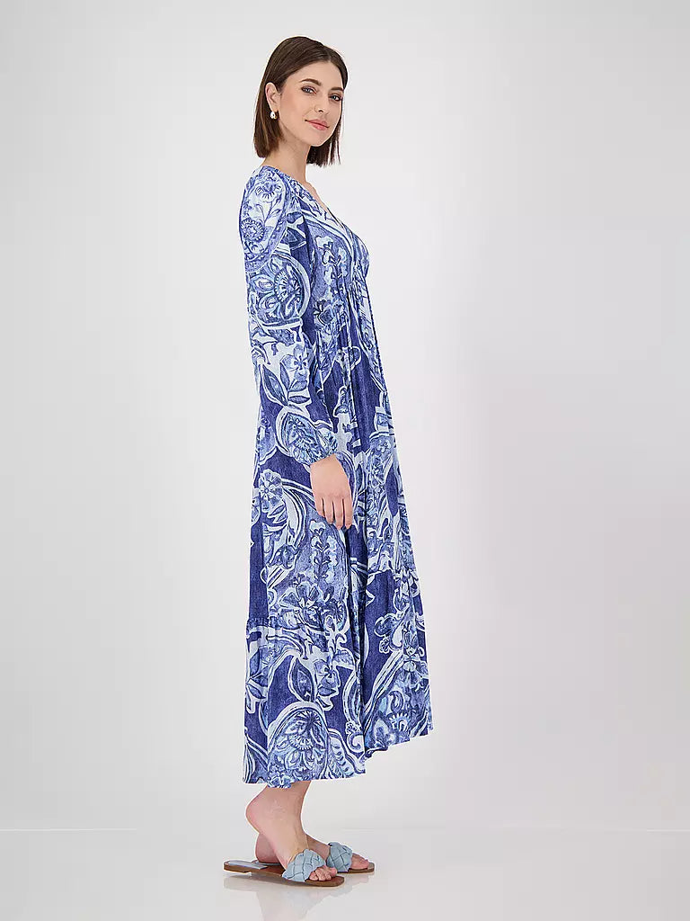 Vestido MONARI midi estampado paisley en azules