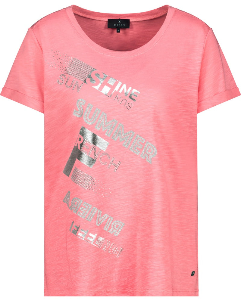 Camiseta MONARI con letras decorativas