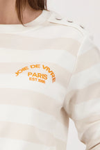 Sudadera MONARI de rayas beige