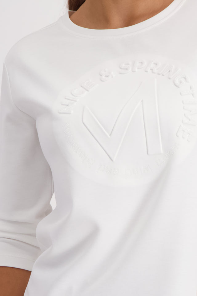 Sudadera MONARI blanca con emblema