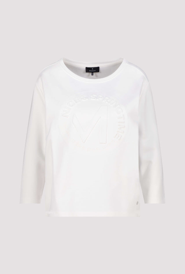 Sudadera MONARI blanca con emblema