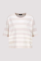 Sudadera MONARI de rayas en beige