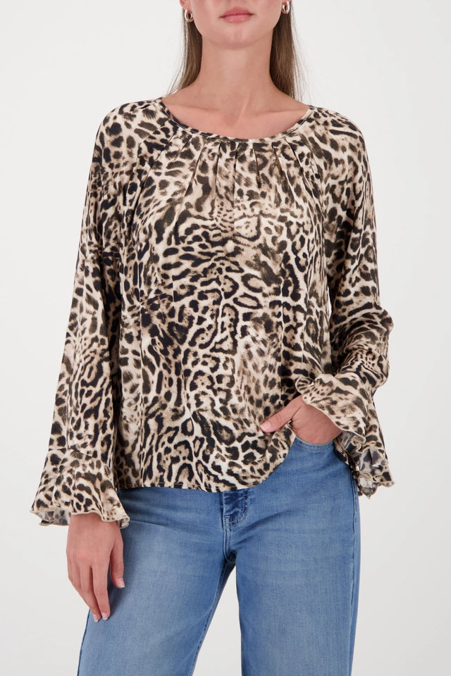 Blusa MONARI estampado leopardo