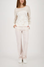 Jersey MONARI estampado integral beige