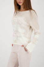 Jersey MONARI estampado integral beige