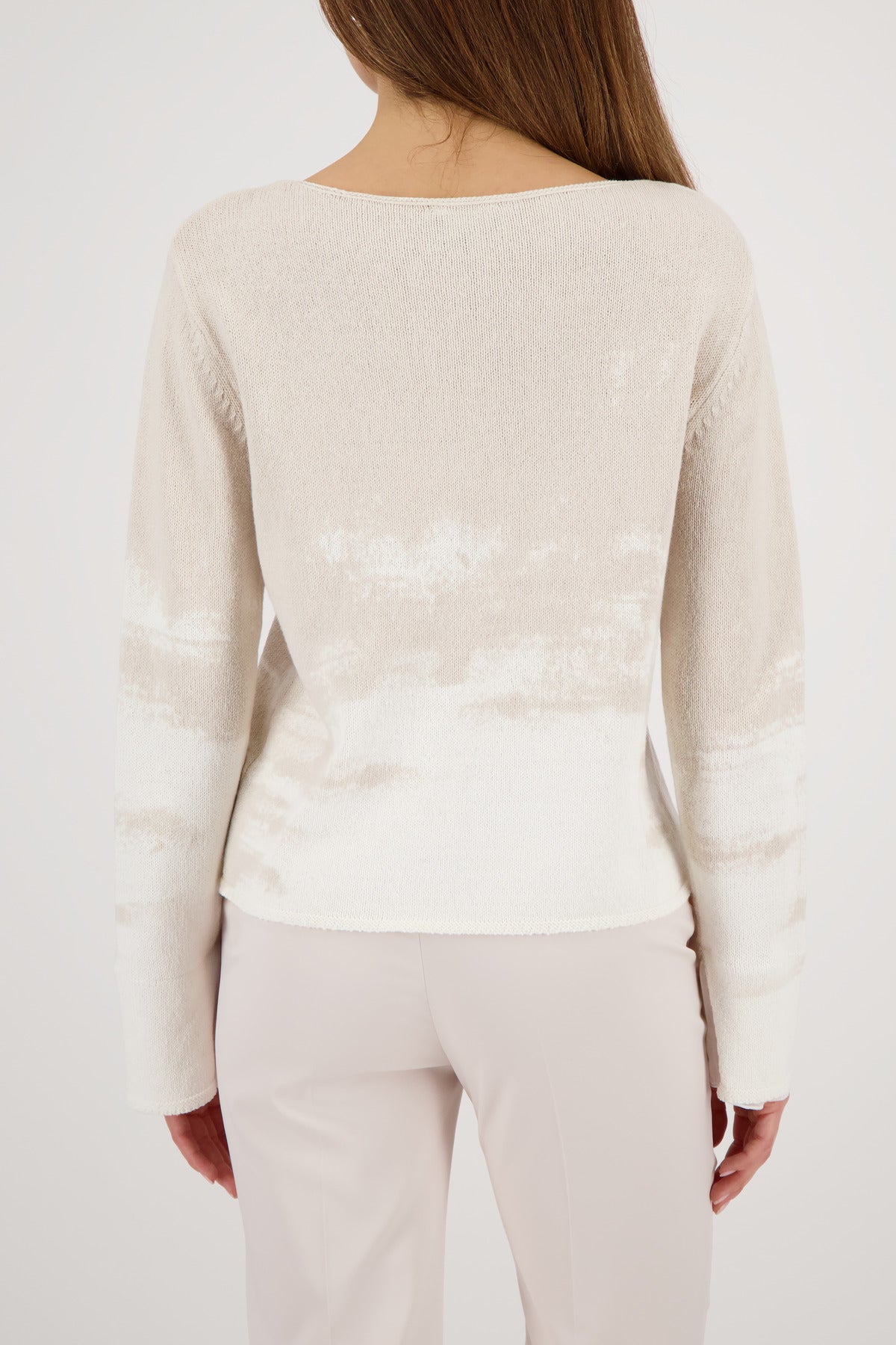 Jersey MONARI estampado integral beige