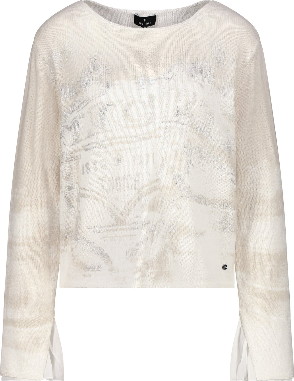Jersey MONARI estampado integral beige