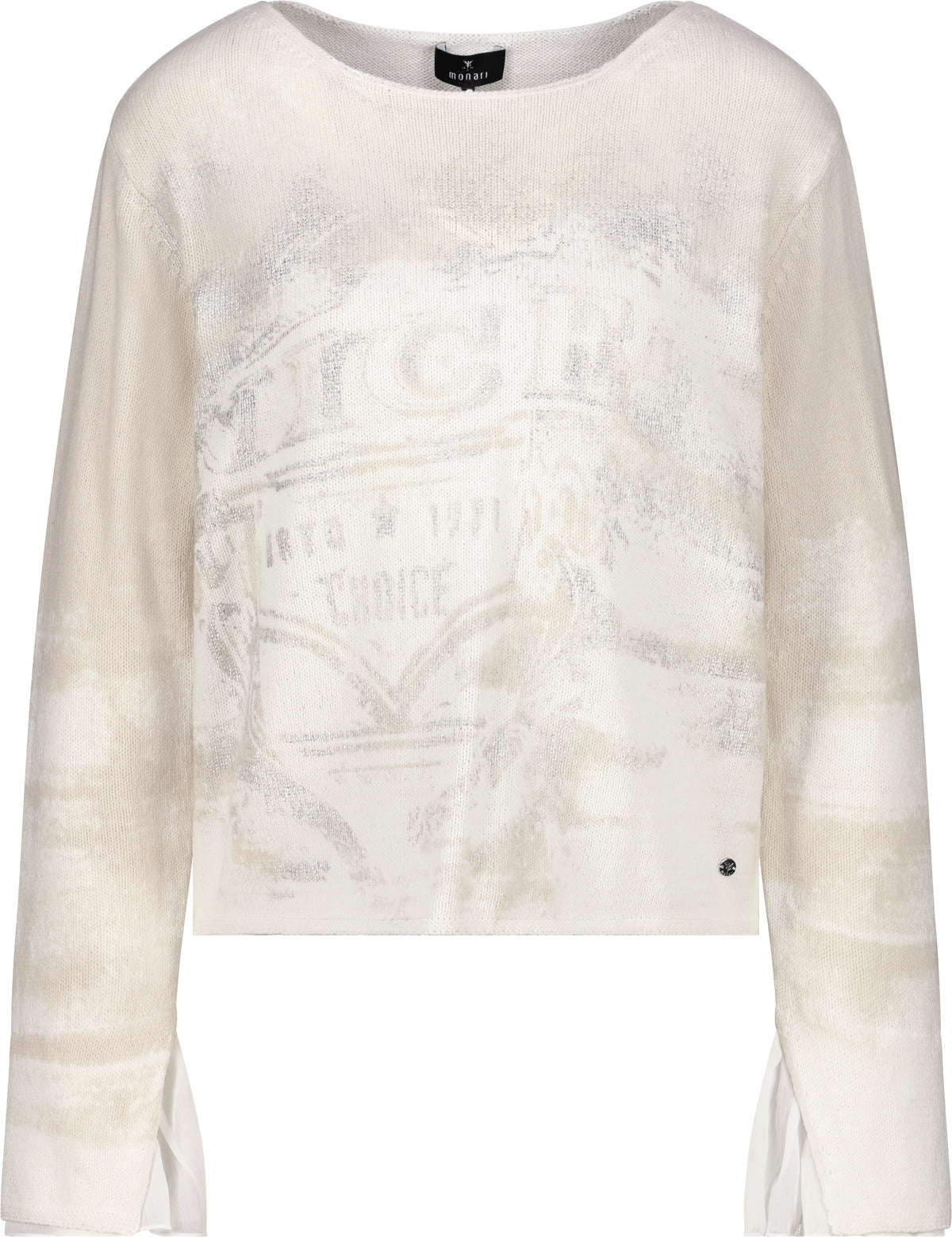 Jersey MONARI estampado integral beige