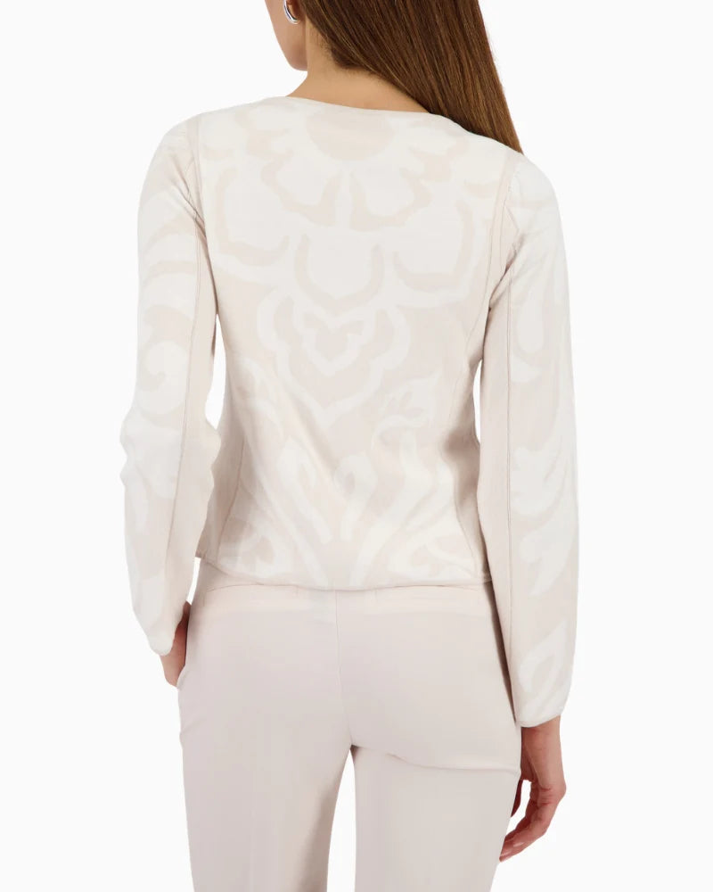 Cárdigan MONARI jacquard en beige champán