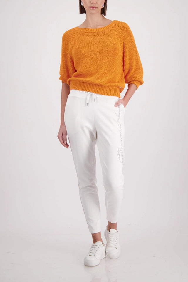 Pantalón MONARI corte joggers color blanco