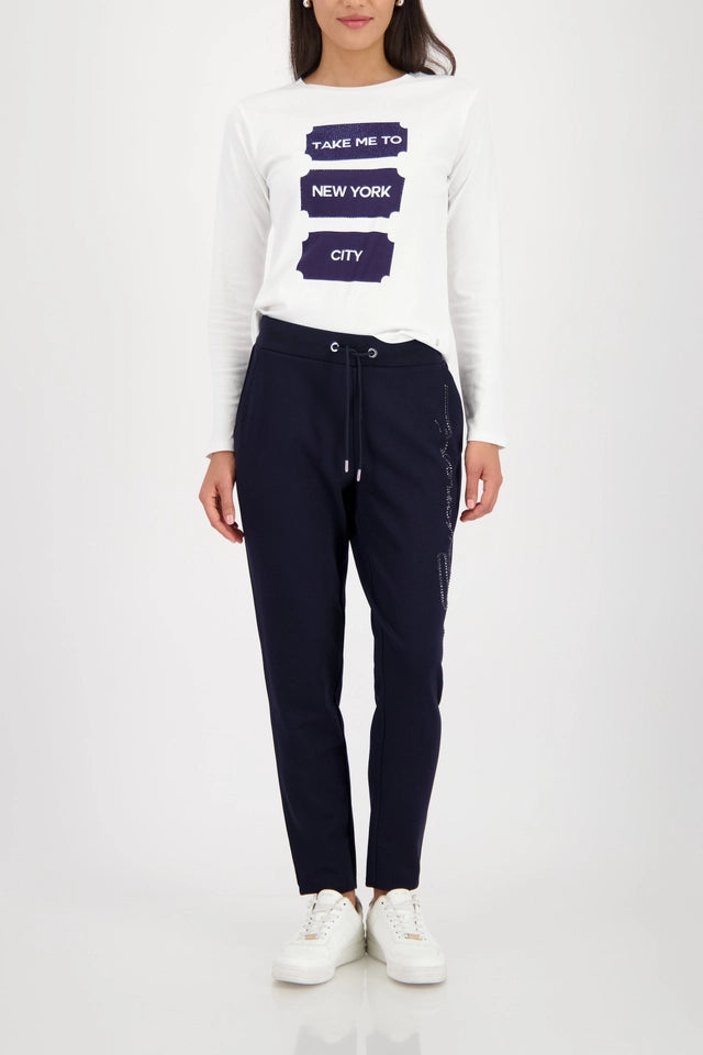 Pantalón MONARI corte joggers azul marino