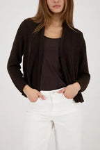Chaqueta MONARI de punto color chocolate