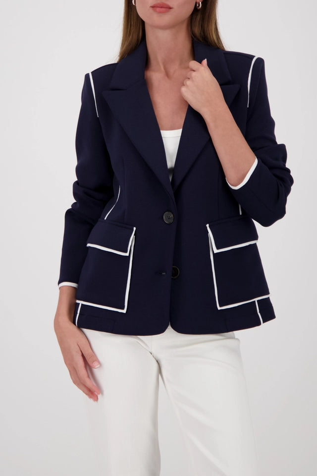Chaqueta MONARI de corte blazer en azul marino