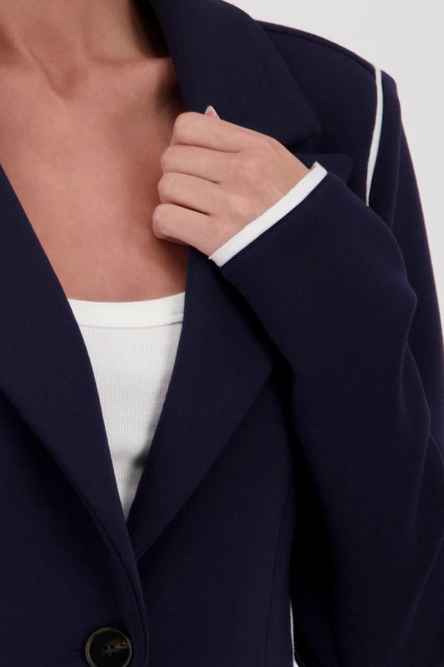 Chaqueta MONARI de corte blazer en azul marino