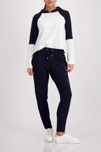 Sudadera MONARI azul y blanco