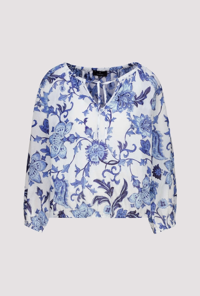 Blusa MONARI estampado floral azul