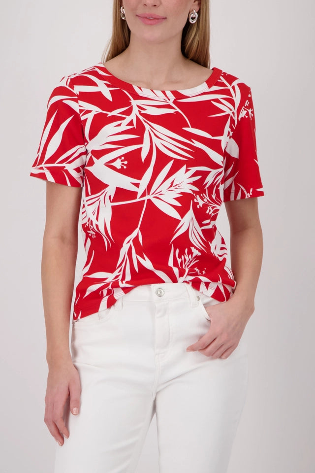 Camiseta MONARI estampada en rojo