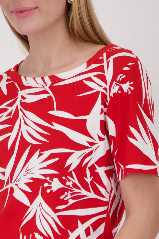Camiseta MONARI estampada en rojo