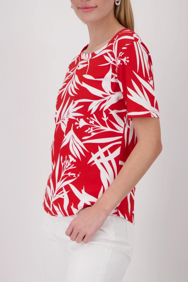 Camiseta MONARI estampada en rojo