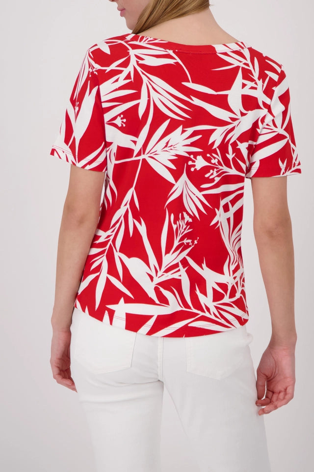 Camiseta MONARI estampada en rojo