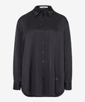 Camisa negra sedosa cuello camisero Brax Feel Good