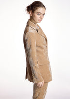 Chaqueta ALBA CONDE terciopelo beige