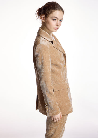 Chaqueta ALBA CONDE terciopelo beige