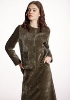 Chaqueta ALBA CONDE corta de terciopelo