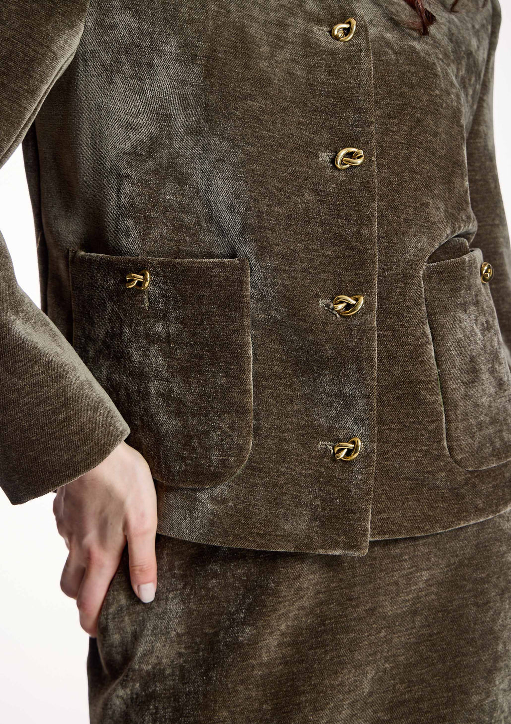 Chaqueta ALBA CONDE corta de terciopelo