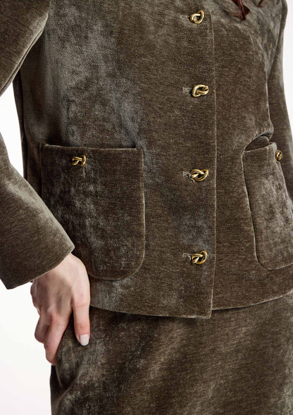 Chaqueta ALBA CONDE corta de terciopelo