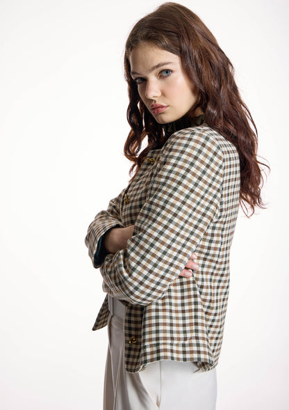 Chaqueta ALBA CONDE corta de cuadros