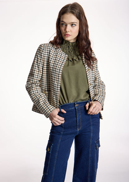 Chaqueta ALBA CONDE corta de cuadros