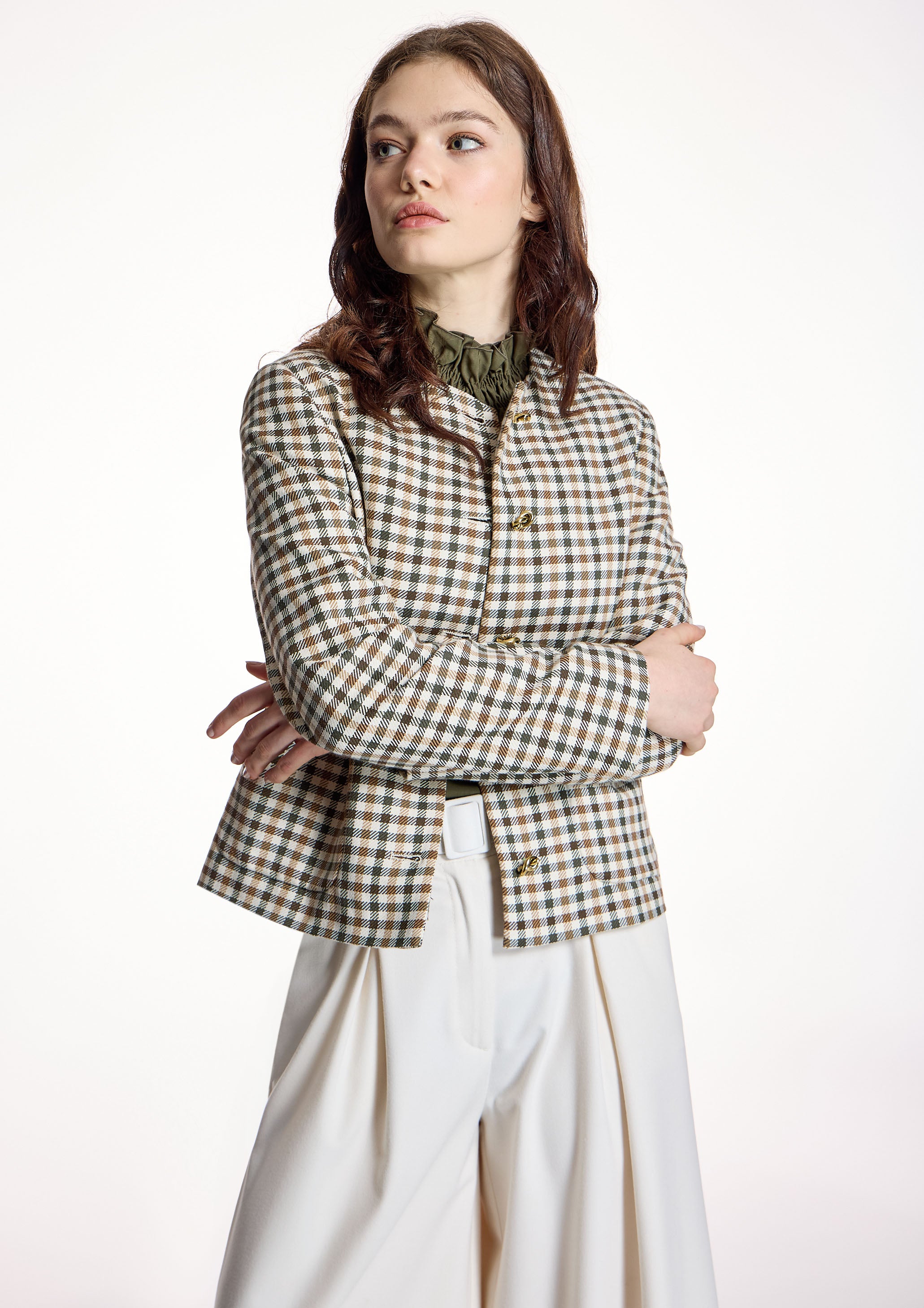 Chaqueta ALBA CONDE corta de cuadros