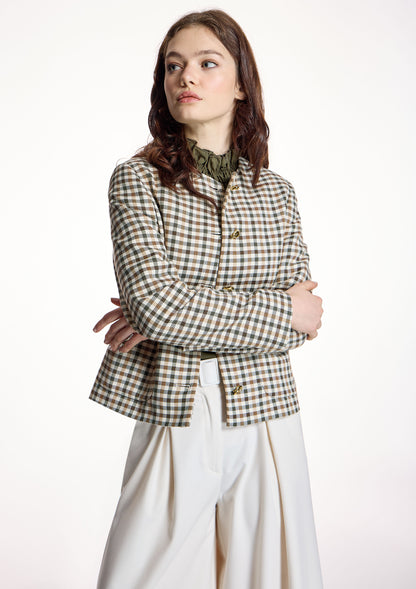 Chaqueta ALBA CONDE corta de cuadros