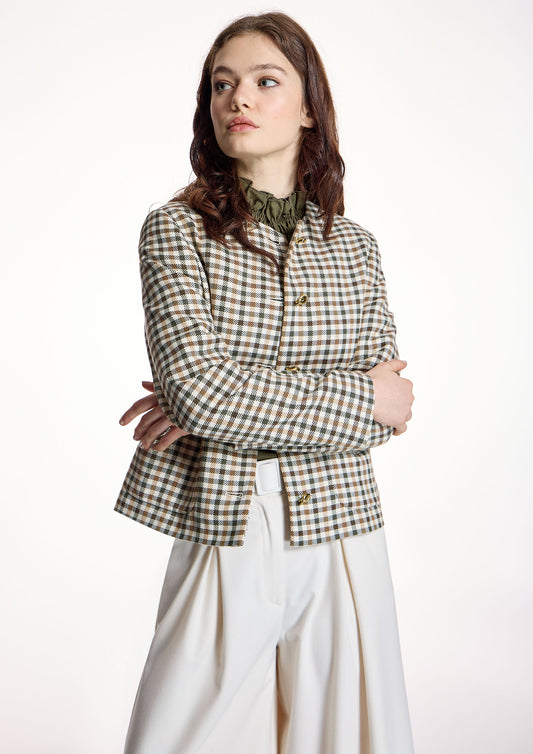 Chaqueta ALBA CONDE corta de cuadros